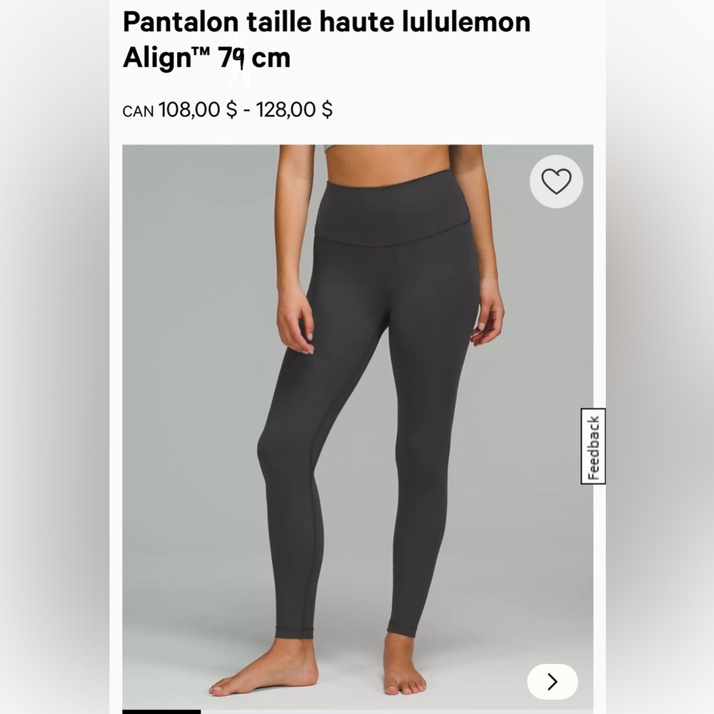 Lululemon Align High-Rise Leggings in Graphite (79 cm / 31 in inseam)